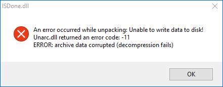 How to Fix ISDone.dll Unarc.dll Errors When Installing a Game or Other ...