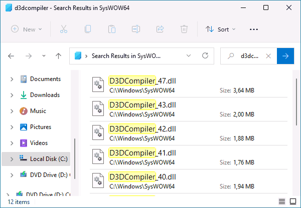 D3DCompiler_47.dll present on Windows 11 and Windows 10