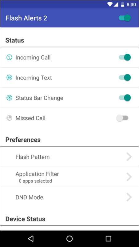 Flash Alerts 2 Android app